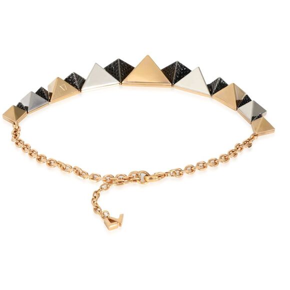 Louis Vuitton Gold Tone Pyramid Stud Necklace - Picture 6 of 8